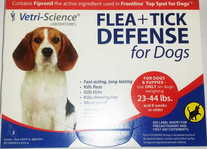 Vetri-Science Flea + Tick Defense for Dogs 23 - 44 Pounds 3-PACK
